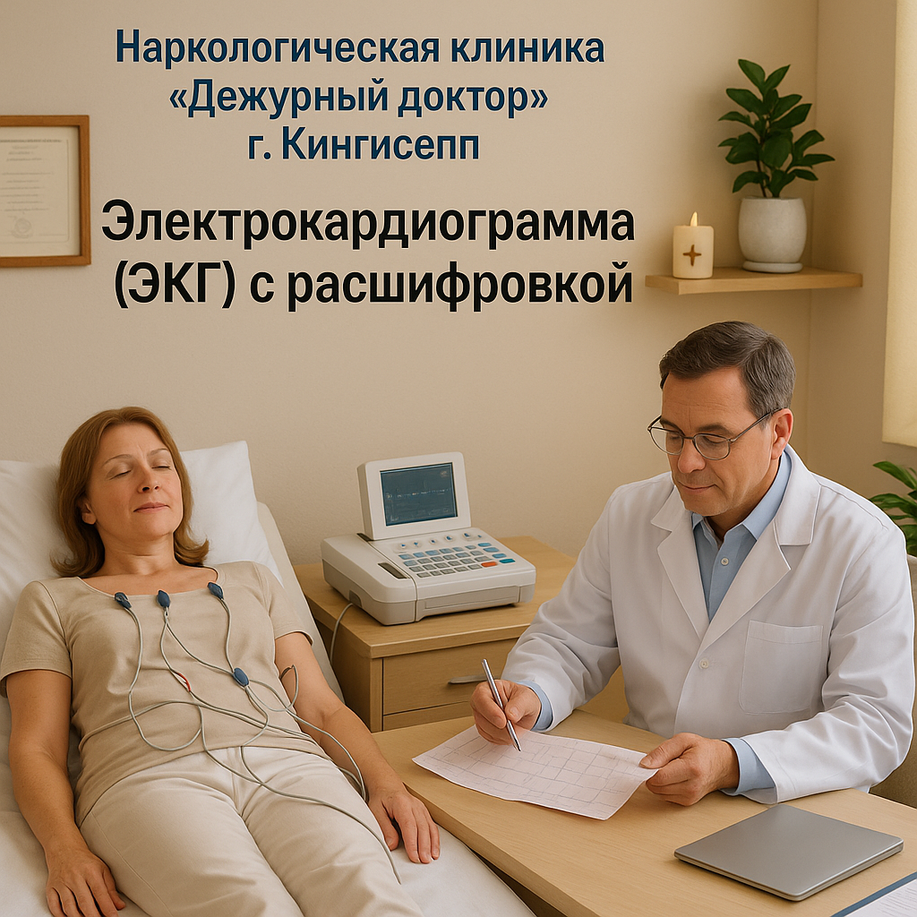 Электрокардиограмма (ЭКГ) с расшифровкой